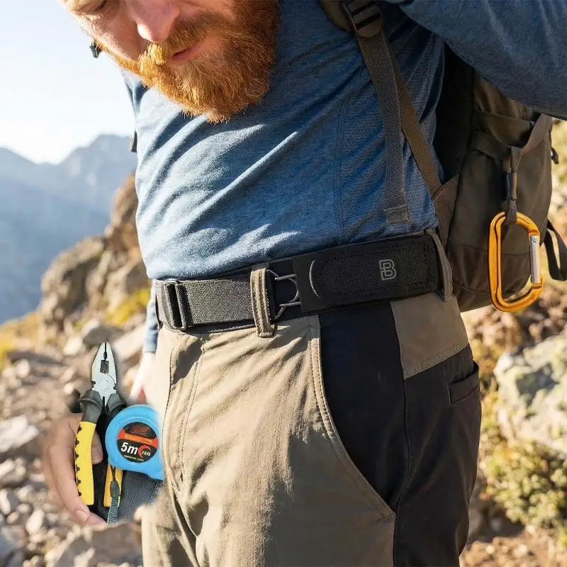 Adjustable Stretch Elastic Belt with Metal Hook for Men and Women Daily Work Uniform Waistband