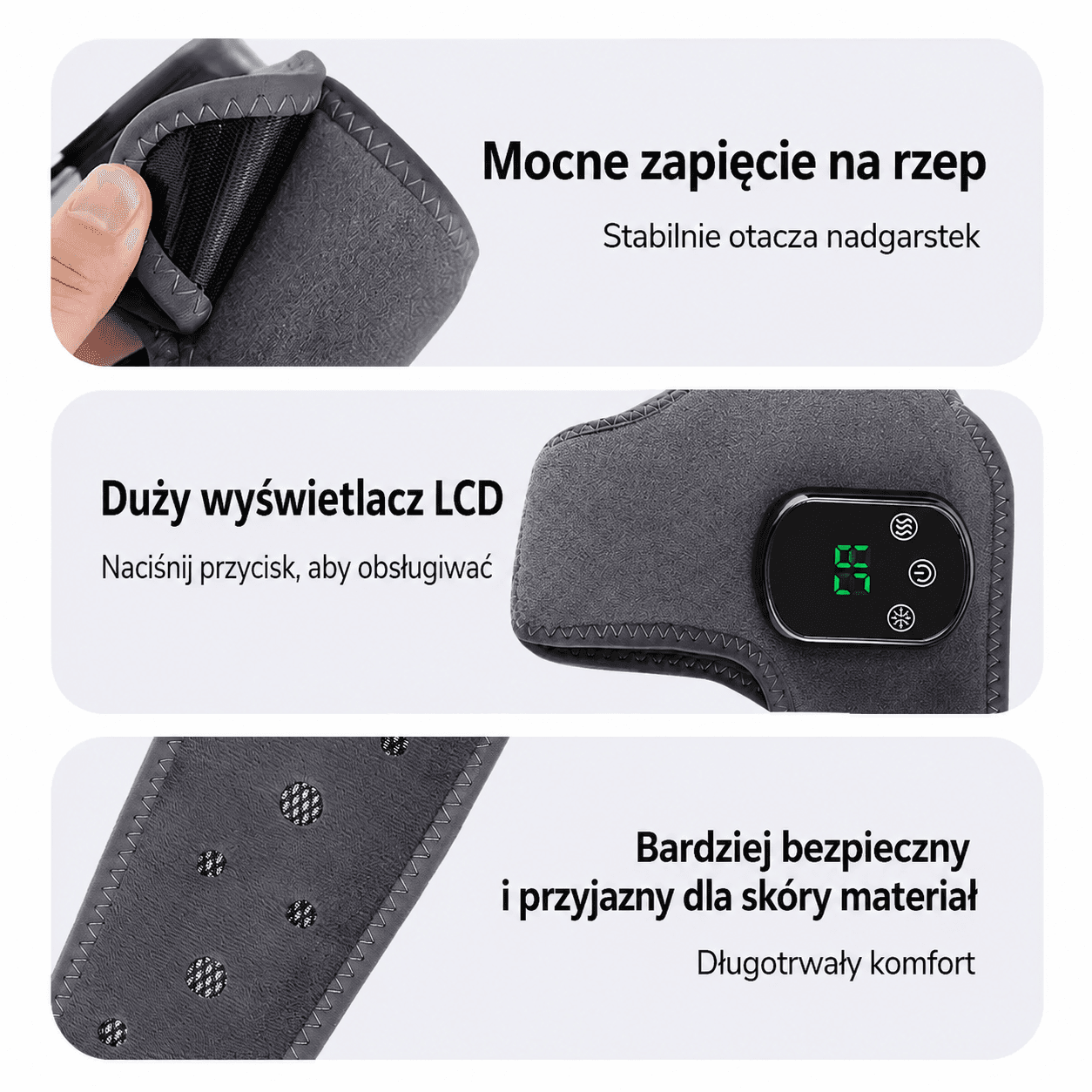 Elektryczny Masażer Stóp i Kostek - Wibracje, Ciepło, Ochrona Stawów